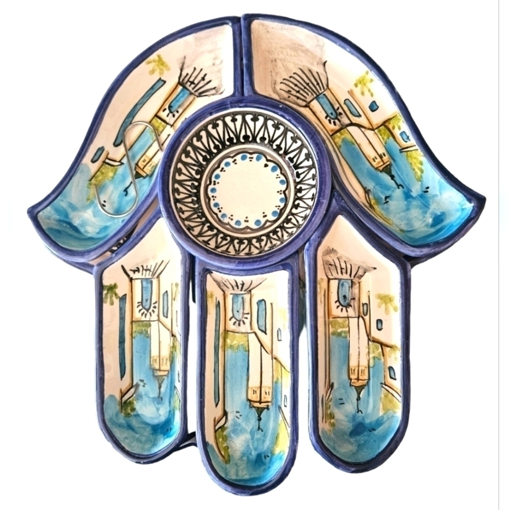Large Khamsa 7 piece serving set - Picture 4 of 6